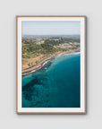 Lennox Coastal Curve - Fine Art Print - Traditional Frame - Raw Oak - Portrait