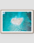 Love Heart Sand Bank - Mentawai - Art Print - Traditional Frame - Raw Oak - Landscape