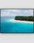 Island Blues - Mentawai - Art Print - Float Frame Canvas - Black - Landscape
