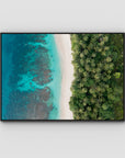 Island Symmetry ii - Mentawai - Art Print - Float Frame Canvas - Black - Landscape