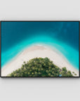Island Symmetry iii - Mentawai - Art Print - Float Frame Canvas - Black - Landscape