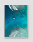 Hollow Trees Channel - Mentawai - Art Print - Float Frame Canvas - White - Portrait