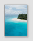 Island Blues - Mentawai - Art Print - Float Frame Canvas - White - Portrait