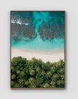Island Symmetry - Mentawai - Art Print - Float Frame Canvas - Raw Oak - Portrait