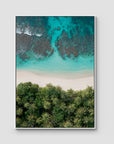 Island Symmetry - Mentawai - Art Print - Float Frame Canvas - White - Portrait