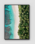 Island Symmetry ii - Mentawai - Art Print - Float Frame Canvas - Black - Portrait