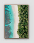 Island Symmetry ii - Mentawai - Art Print - Float Frame Canvas - Raw Oak - Portrait