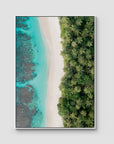 Island Symmetry ii - Mentawai - Art Print - Float Frame Canvas - White - Portrait
