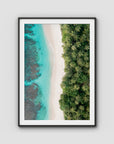 Island Symmetry ii - Mentawai - Art Print - Traditional Frame - Black - Portrait