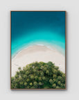 Island Symmetry iii - Mentawai - Art Print - Float Frame Canvas - Raw Oak - Portrait