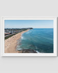 Merewether Lineup - Newcastle - Fine Art Print - Traditional Frame - White - Landscape