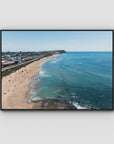 Merewether Lineup - Newcastle - Fine Art Print - Float Frame Canvas - Black - Landscape