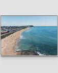 Merewether Lineup - Newcastle - Fine Art Print - Float Frame Canvas - White - Landscape