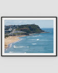 Looking North - Anzac Walk Clifftop - Fine Art Print - Traditional Frame - Black - Landscape