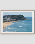 Looking North - Anzac Walk Clifftop - Fine Art Print - Traditional Frame - Raw Oak - Landscape