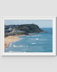 Looking North - Anzac Walk Clifftop - Fine Art Print - Traditional Frame - White - Landscape