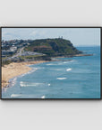 Looking North - Anzac Walk Clifftop - Fine Art Print - Float Frame Canvas - Black - Landscape