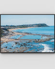 Merewether Oecan Baths - Fine Art Print - Float Frame Canvas - Black - Landscape