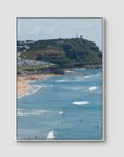 Looking North - Anzac Walk Clifftop - Fine Art Print - Float Frame Canvas - White - Portrait