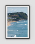 Looking North - Anzac Walk Clifftop - Fine Art Print - Traditional Frame - Black - Portrait