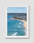 Newcastle Curve - Merewether - Fine Art Print - Traditional Frame - White - Portrait