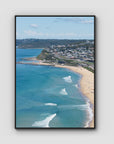 Newcastle Curve - Merewether - Fine Art Print - Float Frame Canvas - Black - Portrait