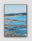 Merewether Oecan Baths - Fine Art Print - Float Frame Canvas - Raw Oak - Portrait
