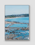 Merewether Oecan Baths - Fine Art Print - Float Frame Canvas - White - Portrait