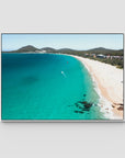 Shoal Bay Beach - Port Stephens - Art Print - Float Frame Canvas - White - Landscape
