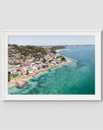 Corlette Aerial - Port Stephens - Art Print - Traditional Frame - White - Landscape