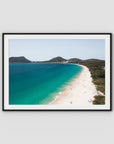 Shoal Bay Beach ii - Port Stephens - Art Print - Traditional Frame - Black - Landscape