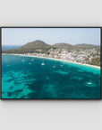 Shoal Bay CBD - Port Stephens - Art Print - Float Frame Canvas - Black - Landscape