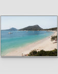 Shoal Bay Beach View - Port Stephens - Art Print - Float Frame Canvas - White - Landscape