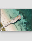 Shoal Bay Wharf - Port Stephens - Art Print - Float Frame Canvas - White - Landscape