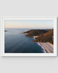 Tomaree Lookout Panorama - Port Stephens - Art Print - Traditional Frame - White - Landscape