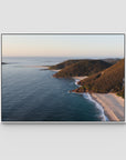 Tomaree Lookout Panorama - Port Stephens - Art Print - Float Frame Canvas - White - Landscape