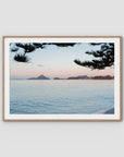 Corlette Sunset - Port Stephens - Art Print - Traditional Frame - Raw Oak - Landscape