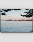 Corlette Sunset - Port Stephens - Art Print - Float Frame Canvas - Raw Oak - Landscape