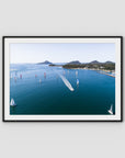 Nelson Bay Race Day - Port Stephens - Art Print - Traditional Frame - Black - Landscape
