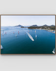 Nelson Bay Race Day - Port Stephens - Art Print - Float Frame Canvas - Raw Oak - Landscape