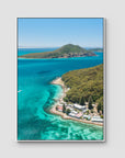 Tomaree ii - Port Stephens - Art Print - Float Frame Canvas - White - Portrait