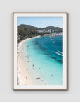 Nelson Bay Summer - Port Stephens - Art Print - Traditional Frame - Raw Oak - Portrait