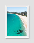 Shoal Bay Beach - Port Stephens - Art Print - Traditional Frame - White - Portrait