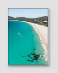 Shoal Bay Beach - Port Stephens - Art Print - Float Frame Canvas - White - Portrait