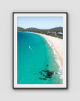 Shoal Bay Beach - Port Stephens - Art Print - Traditional Frame - Black - Portrait