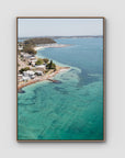 Corlette Aerial - Port Stephens - Art Print - Float Frame Canvas - Raw Oak - Portrait