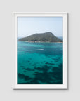 Shoal Bay Blues - Port Stephens - Art Print - Traditional Frame - White - Portrait