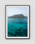 Shoal Bay Blues - Port Stephens - Art Print - Traditional Frame - Black - Portrait