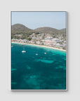 Shoal Bay CBD - Port Stephens - Art Print - Float Frame Canvas - White - Portrait