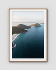Coastal Horizon - Port Stephens - Art Print - Traditional Frame - Raw Oak - Portrait